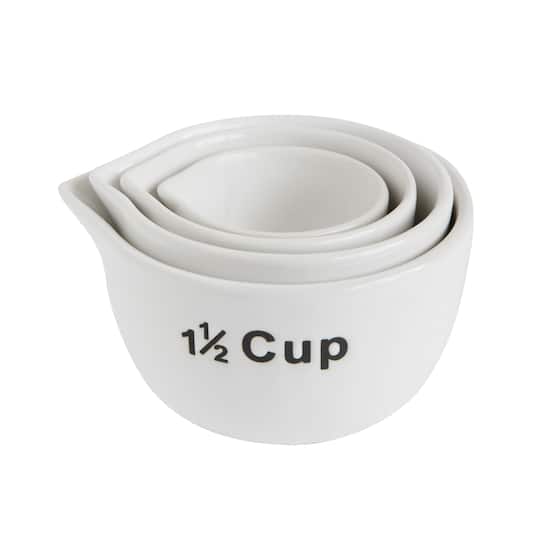 Hello Honey® White Stoneware Measuring Cups Set